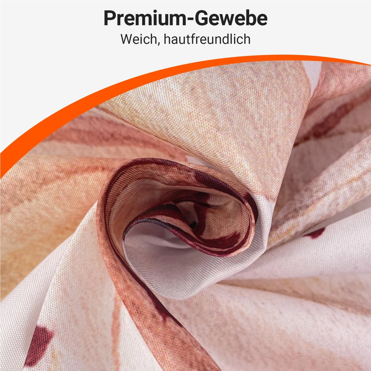 Lerores Duschvorhang 160x160 cm Braun Blume,Beschwerter Saum Antischimmel,Wasserabweisend, Waschbar Polyester Badevorhänge mit 12 Ösen und Duschvorhangringe für Badezimmer,Badewanne