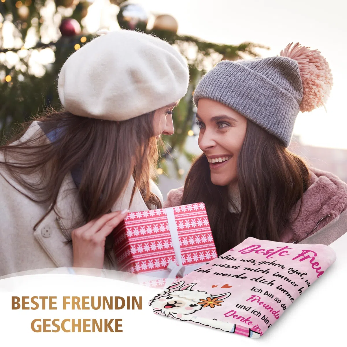 SteadStyle Beste Freundin Geschenke, Freundin Kuscheldecke, Geburtstagsgeschenk für Freundin, Valentinstag Muttertagsgeschenke für Frauen Schwestern Freundin 150x130 cm