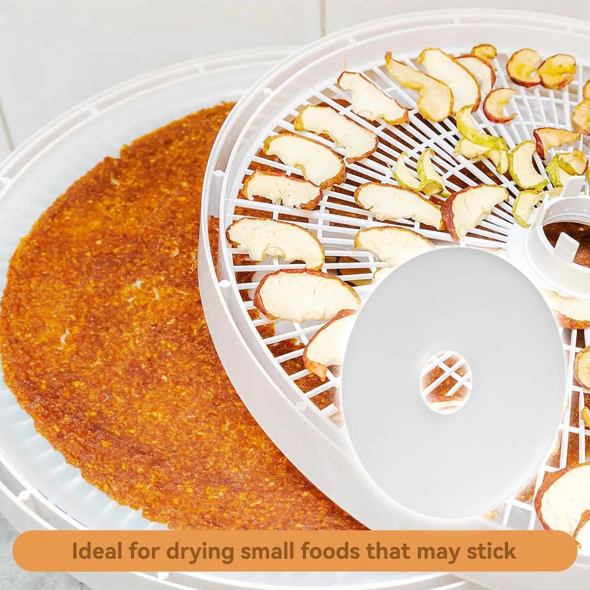 2 Stück Obstdörrgerät, Dörrgerät, Trocknertablett, Silikon-Fruchtrollenblätter, wiederverwendbare Trocknermatten, rundes, klares Obsttrocknungsblatt, Runde Silikon Dehydrator Blätter mit Kanten