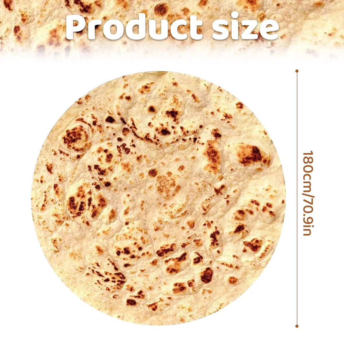 ZoneYan Burrito Tortilla Decke, Burrito Decke 180cm, Tortilla Deck-e aus Flanell, Burrit-o Blanket für Familie Lustige (Gelb, 180cm)