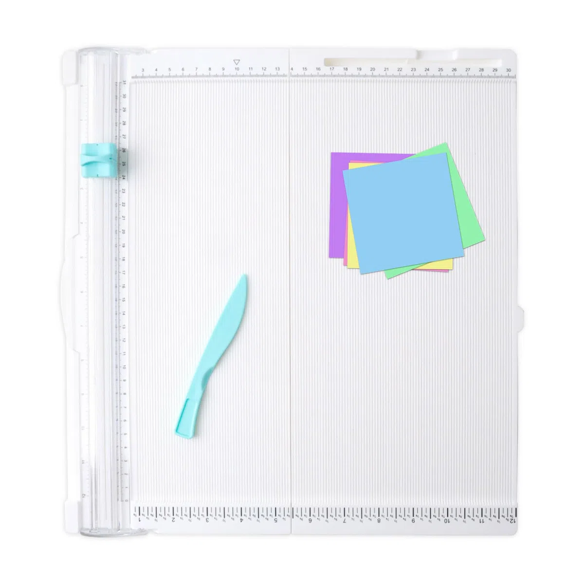 MIYUANGKJ Papierschneider mit Falzbrett 35 x 36 cm Papierfalzmaschine Papierschneidegerät Papierschneider Schneidemaschine 2-in-1 für Scrapbooking Karten Basteln und Basteln