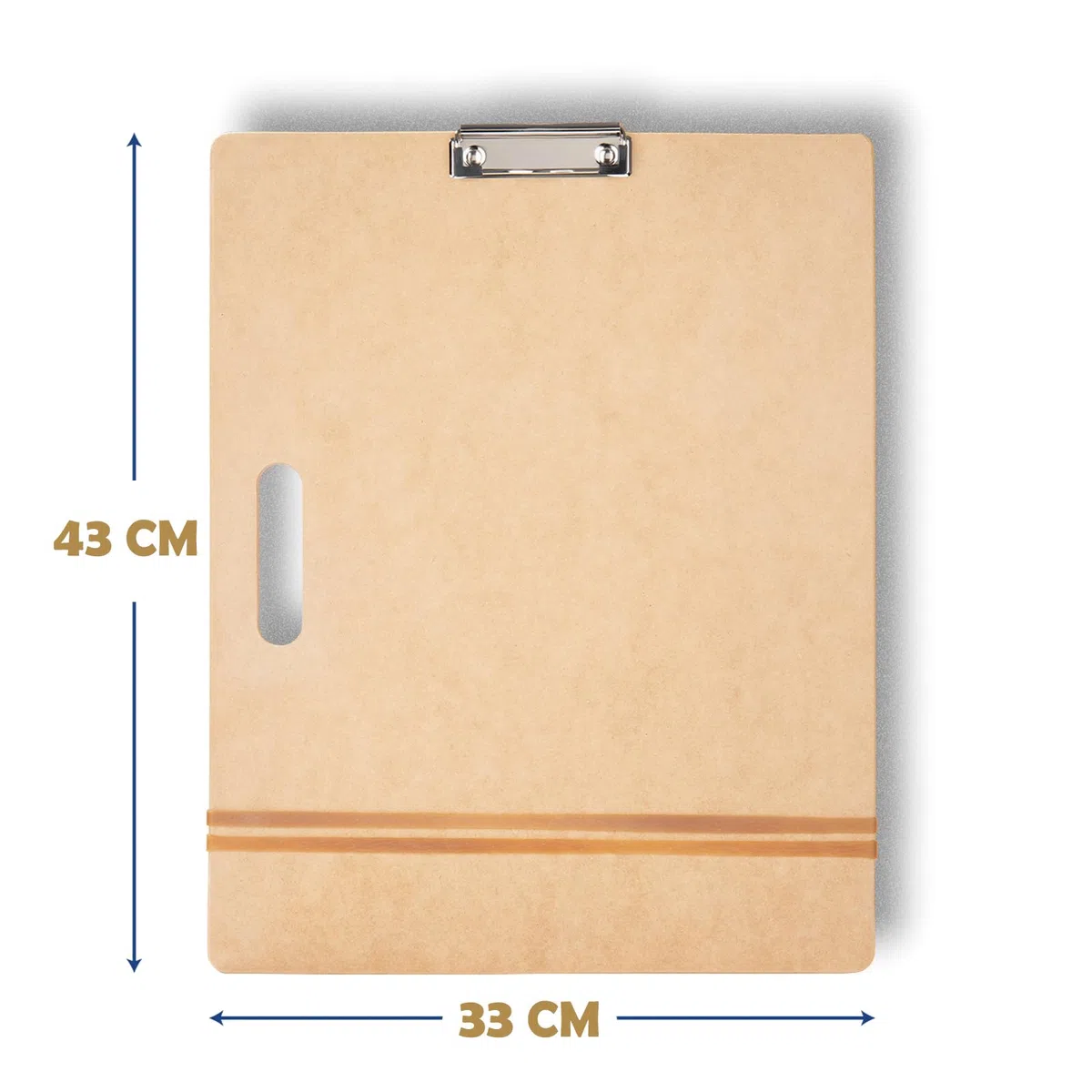 COOZEE 33x43cm Drawing Board für Künstler, Klemmbrett Holz mit robustem Clip und Gummibändern, Tragbarer Kunstklemme Schreibbrett für Klassenzimmer und Studio -Zeichnen