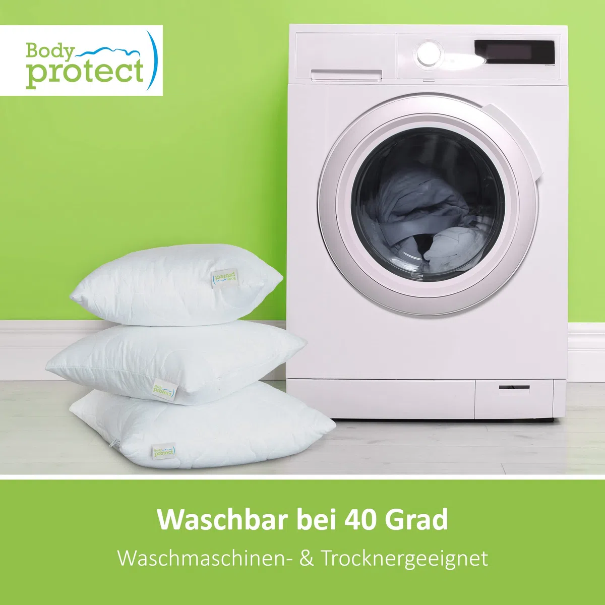 Bodyprotect Nackenrolle 15x40 cm mit weichem Mikroplüsch Bezug, Nackenkissen 15 x 40 cm, Kissen, Kissenrolle, Neck Pillow, Kopfkissen, Oeko-TEX, Made in EU, bis 40 Grad waschbar