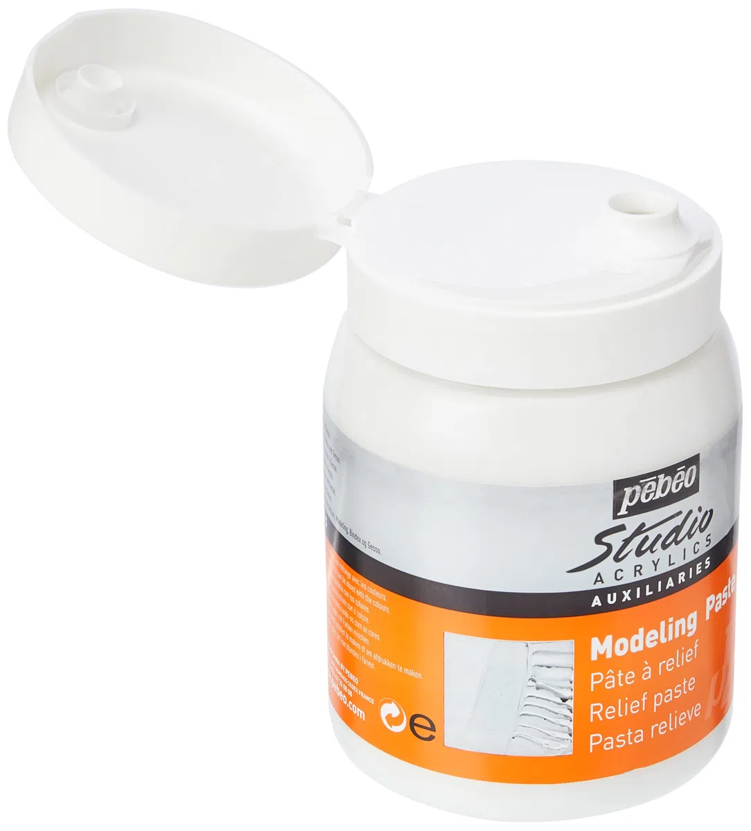 Pébéo - Studio Acrylics - Relief Paste - Gebrauchsfertige Paste - Ideal für die Erstellung von Reliefs und Impastos - Reißt nicht nach dem Trocknen - 500 ml