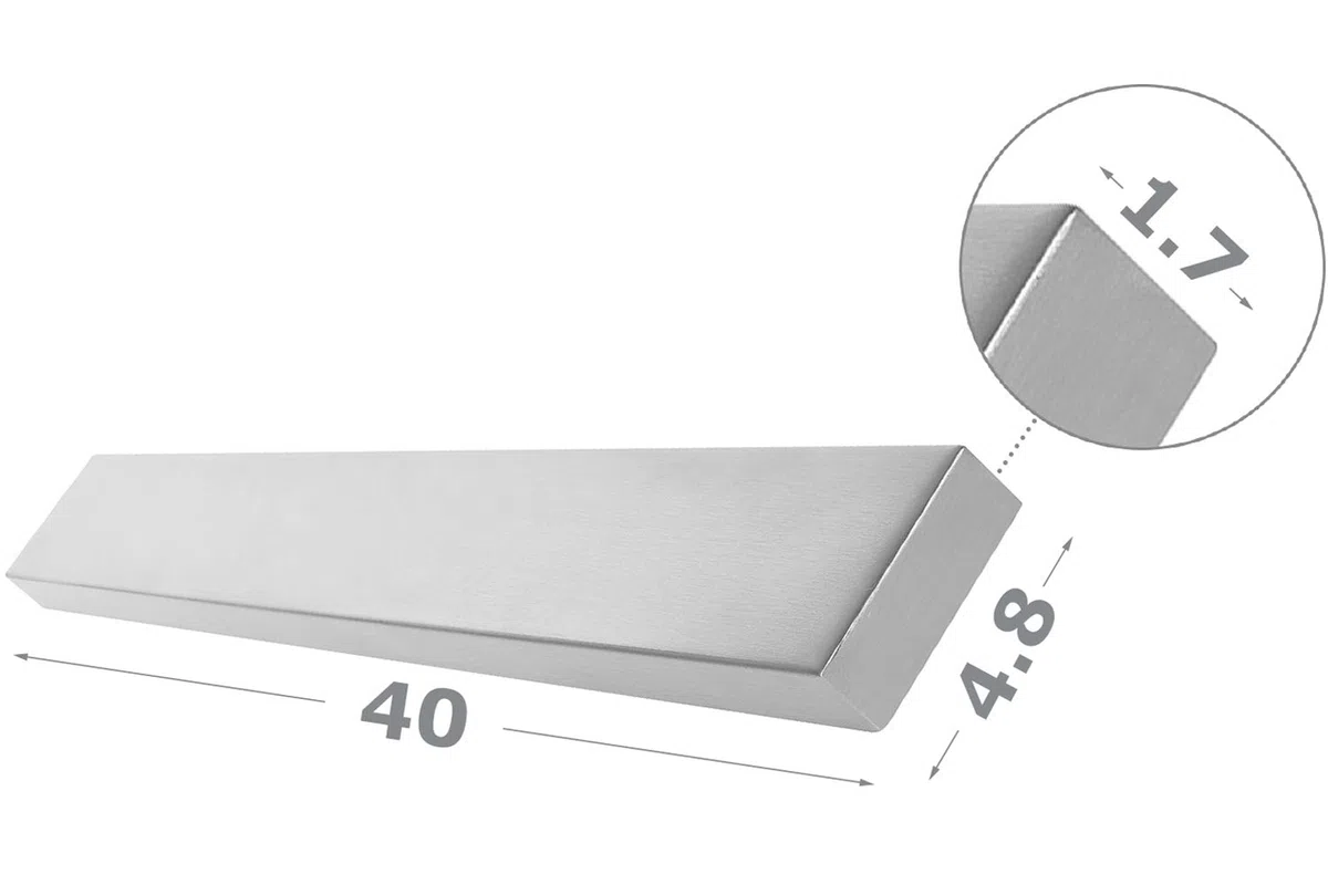 Chefarone Magnetleiste Messer - Für mehr Platz auf Ihrer Arbeitsfläche - 40 cm Messerleiste magnetisch - Extra starker Magnet Messerhalter aus Edelstahl - Silber