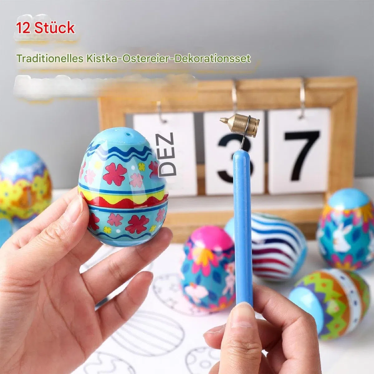 Pysanky Werkzeuge für Wachsdekoration, Pysankys Ei-Set, Pysanky Ostereier Dekorationswerkzeuge, Festliches Pysankys Set zum Dekorieren von Ostereiern, für Eierlinien, Zeichnen