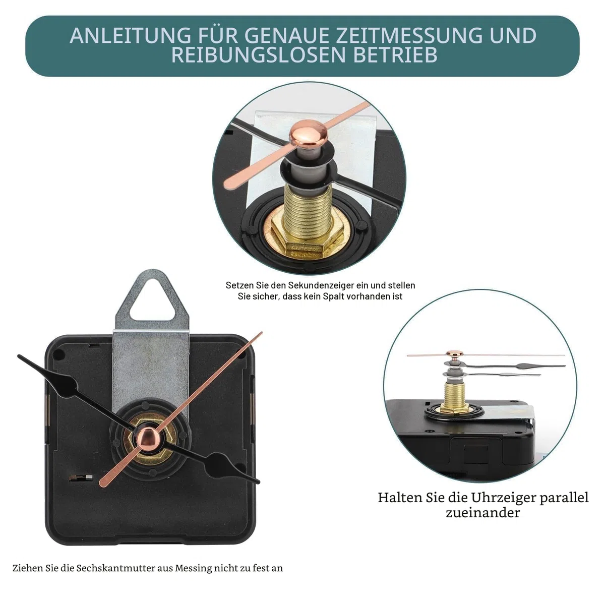 EEEKit Uhrwerk für Wanduhr, Lautlos Uhrwerke zum Selbsteinbau, 5 Stück Quarz Uhrwerk mit 7 Paar Zeiger für Batterieuhr Kaminuhr Reparatur