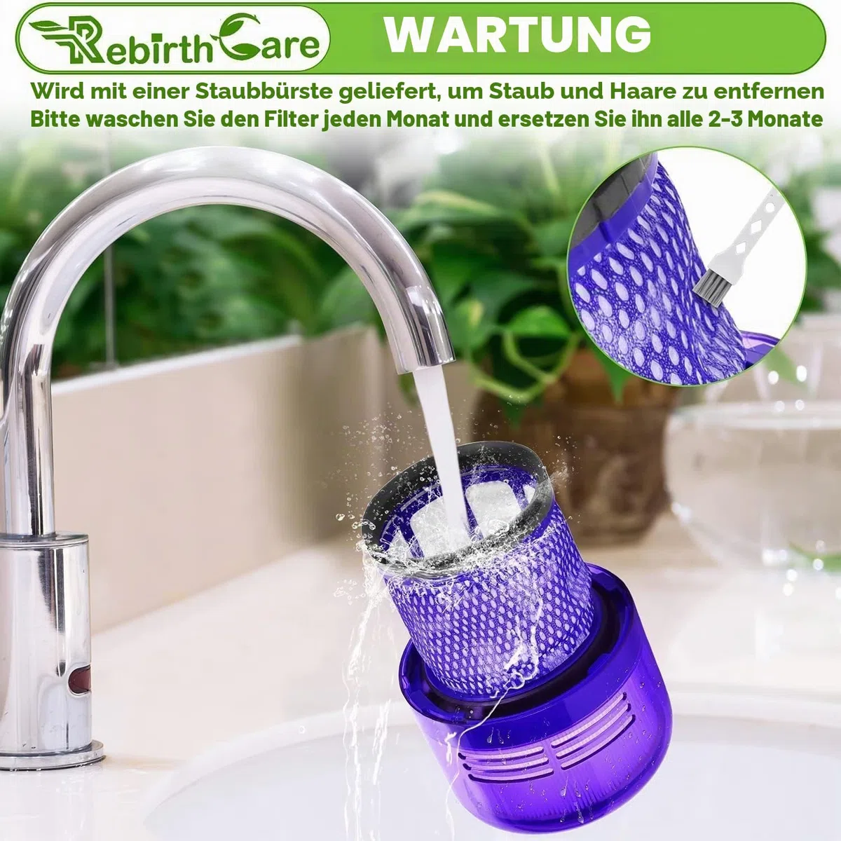 Rebirthcare 3 stück filter für dyson v11 sv17 sv14 sv22 absolute extra pro animal torque drive total clean staubsauger, ersatzfilter ersatzteil ersetzen sie no.Dy-970013-02 & 97001302