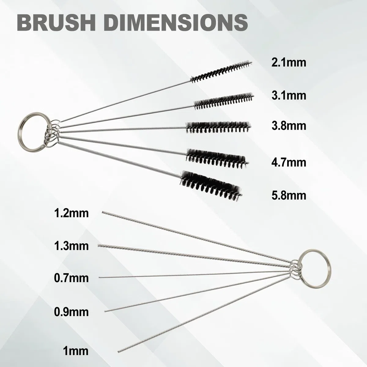 Poweka Airbrush Reinigungsset mit 5 Reinigungsbürsten, 5 Reinigungsnadeln, Reamer,Airbrush-Reinigungstopf Airbrush Reiniger, Tropfflaschen