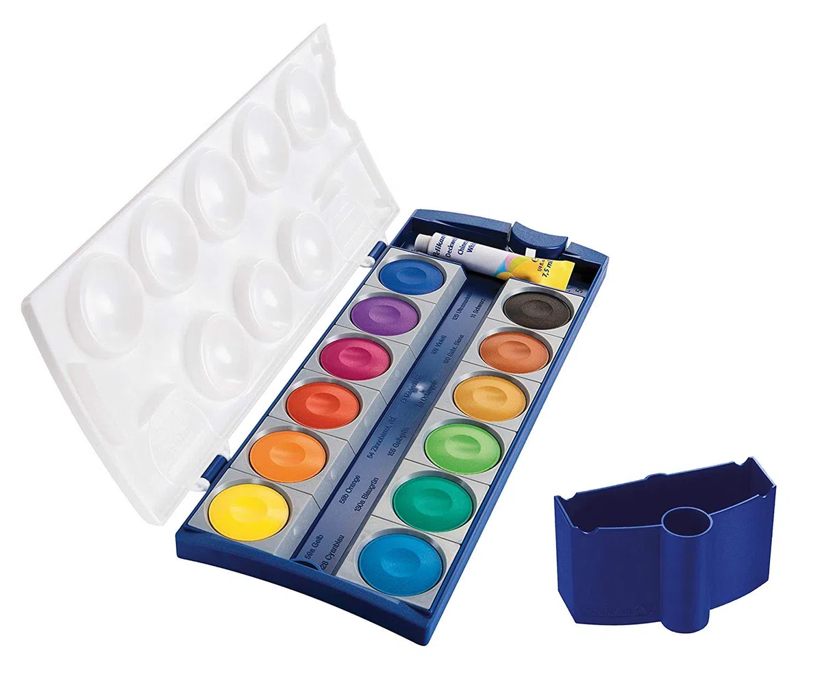 Wasserbox 808246 für Pelikan Deckfarbkasten Schul-Standard blau (Wasserbox, Deckfarbkasten 12 Farben, 1)