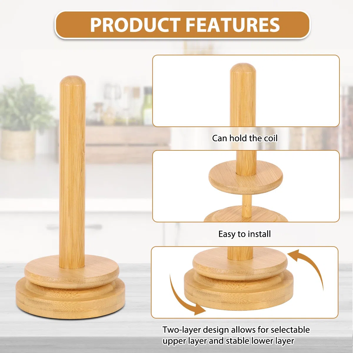 Wollabwickler Basic, 2 Stück Wollwickler Holz handgefertigt Wollabroller Wollknäuelhalter Rotierender Holz Geburtstagsgeschenk Garnrollenhalter für Großmutter und Mutter