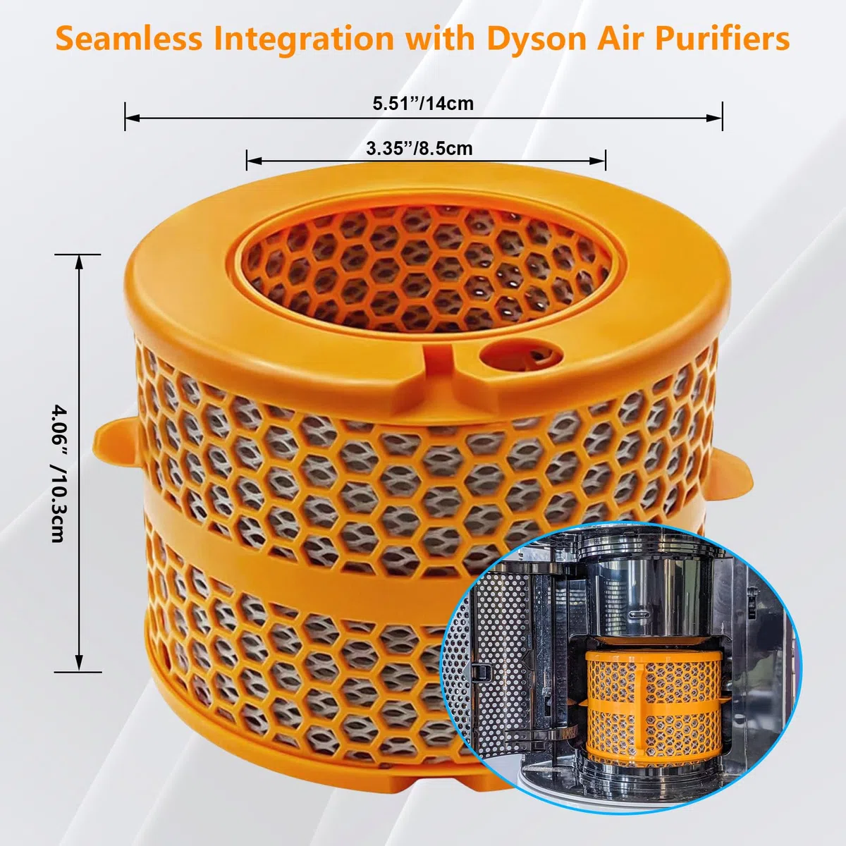 Dyson Filter für Dyson Luftreiniger Humidify+Cool PH01 PH02 PH03 PH04 PH3A, Aktivkohle Ersatzfilter Kompatibel mit Dyson Purifier für gleichmäßige Luftbefeuchtung