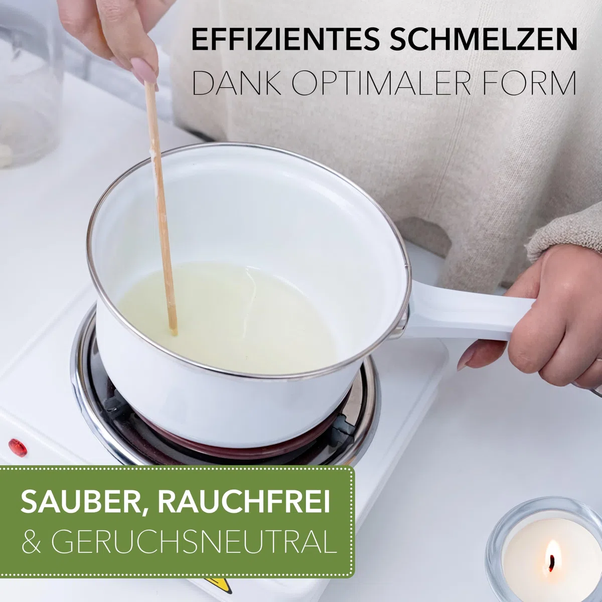 BwLights - Hochwertiges Paraffinwachs verschiedene Größen (2kg) in Weiß | Wachsgranulat zum Schmelzen & Herstellen deiner eigenen Kerze | 100% Paraffin