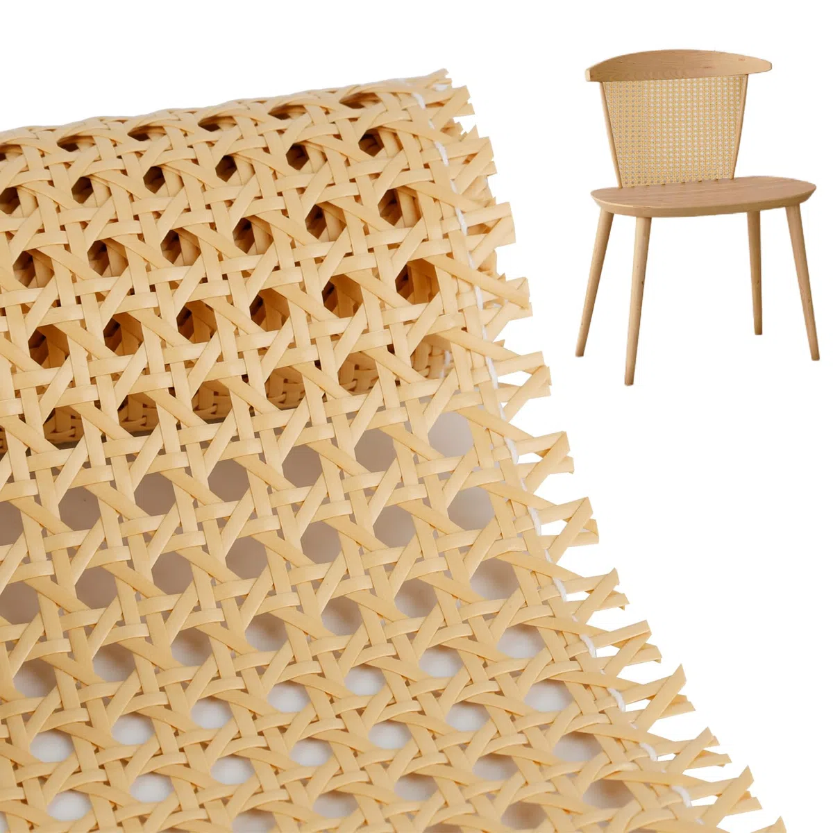 Dadabig PE Rattan Gurtband, 39 * 150cm Möbel PE Wiener Geflecht Wasserdicht Stuhlgeflecht PE Rattan Geflecht für Heimwerker Schrank Stuhl Möbel (Fehler 1-2 cm)