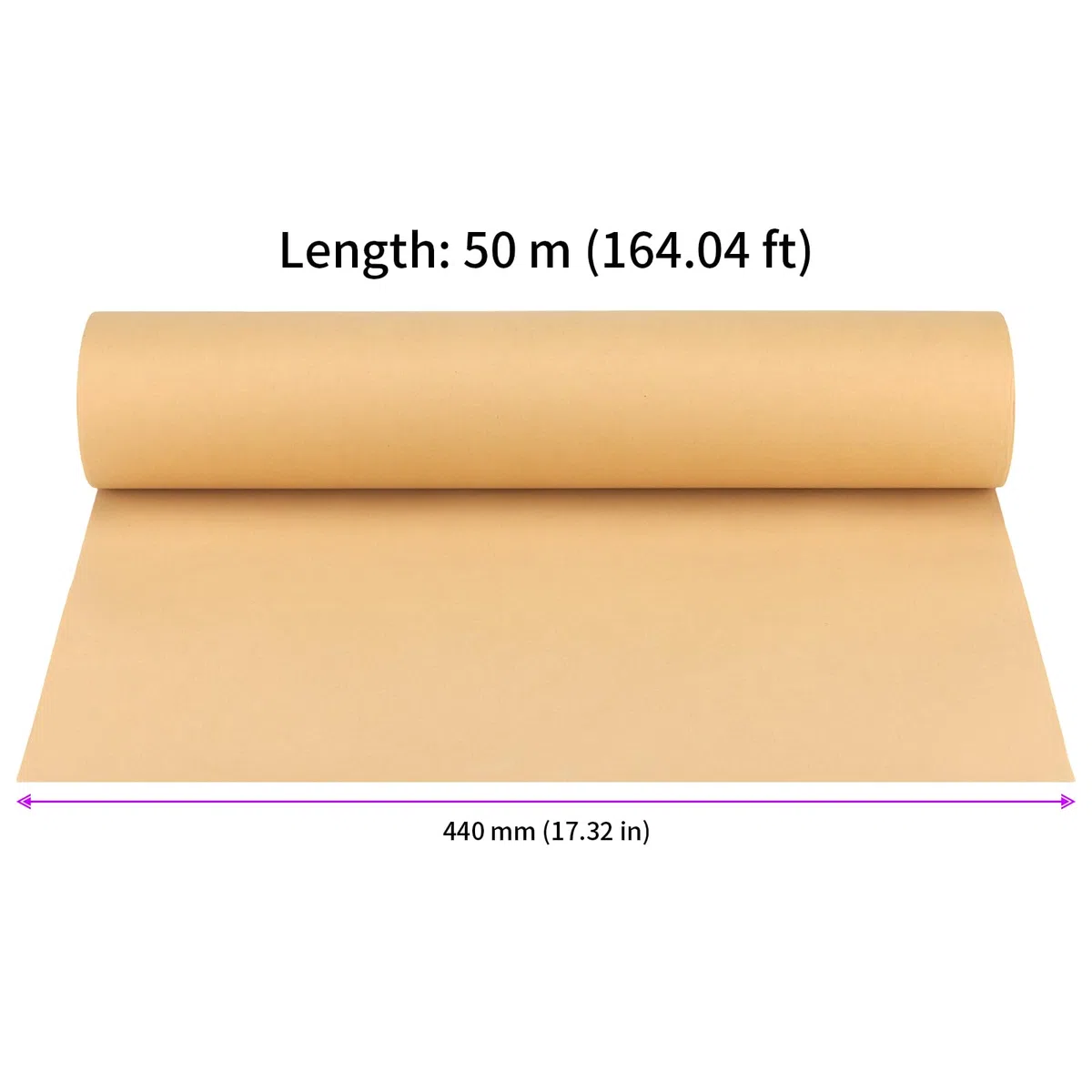 MUNGHOK 2 Stück 50 m x 44 cm Packpapier Rolle, Kraftpapierrolle Braun, Kraftpapier Geschenkpapier Rolle Verpackungspapier für Geschenkverpackung, Kunsthandwerk