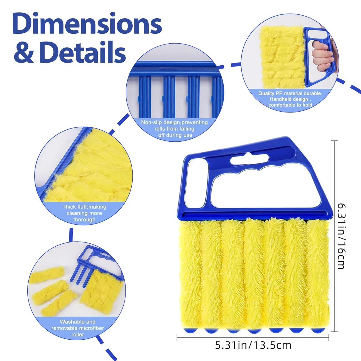 2er-Pack Raffstore ReinigungsbüRste - Jalousien ReinigungsbüRste - Lamellen ReinigungsbüRste - Ideal Zum Entfernen Von Fett, Fensternischen, LüFtungsschlitzen Von Klimaanlagen