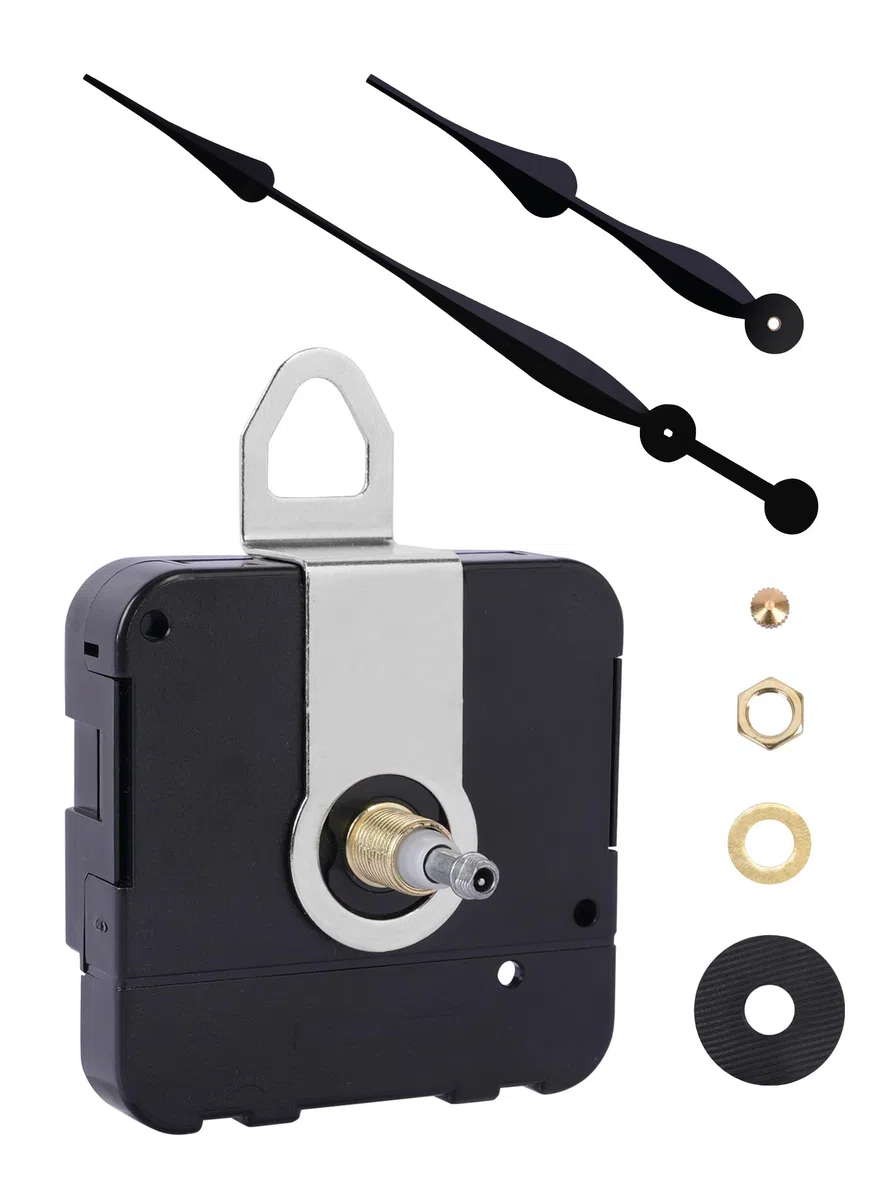 Quarz-Uhrwerk mit hohem Drehmoment & langem Schaft – Für große Wanduhren Ø 65–85 cm – Tickendes DIY-Ersatz-Set (Nicht schleichend) – Batteriebetrieben, ohne Sekundenzeiger