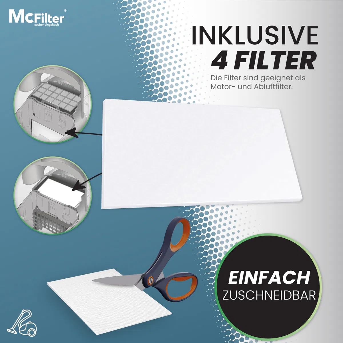 McFilter I 16 Staubsaugerbeutel kompatibel mit Bosch Serie 2 Serie 4 Serie 6 Serie 8, BBZ16FGALL Typ G ALL, passend für BGL8XHYG, BGD38RD1H, BGDS2CHAMP GL-20 30 allergy MoveOn Mini inkl. 4 Mikrofilter