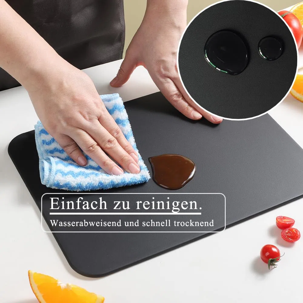 AKINOYAMA TPU Schneidebrett Extra Large rutschfest und leicht zu reinigen spülmaschinenfest BPA-frei fühlt sich an wie die Verwendung eines Bambusbretts messerfreundlich (L)