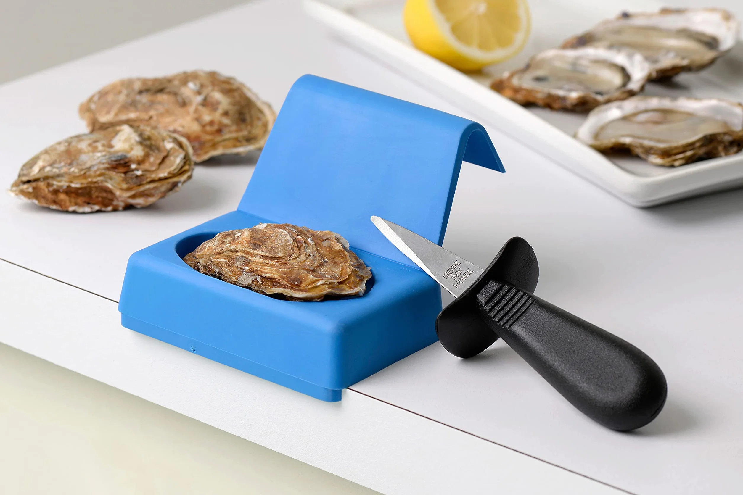 Patisse Austern-Öffnungsset mit Austernmesser + Austernhalter - Austernmesser - Kunststoff, ABS-Kunststoff