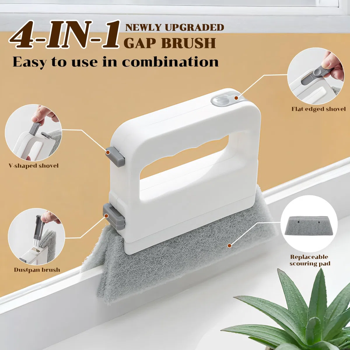 9 Stück Fensterrillen Reinigungswerkzeug Set, Fenster Nut ReinigungsbüRste, RillenreinigungsbüRste für einfache Fensterwartung und Hausreinigung
