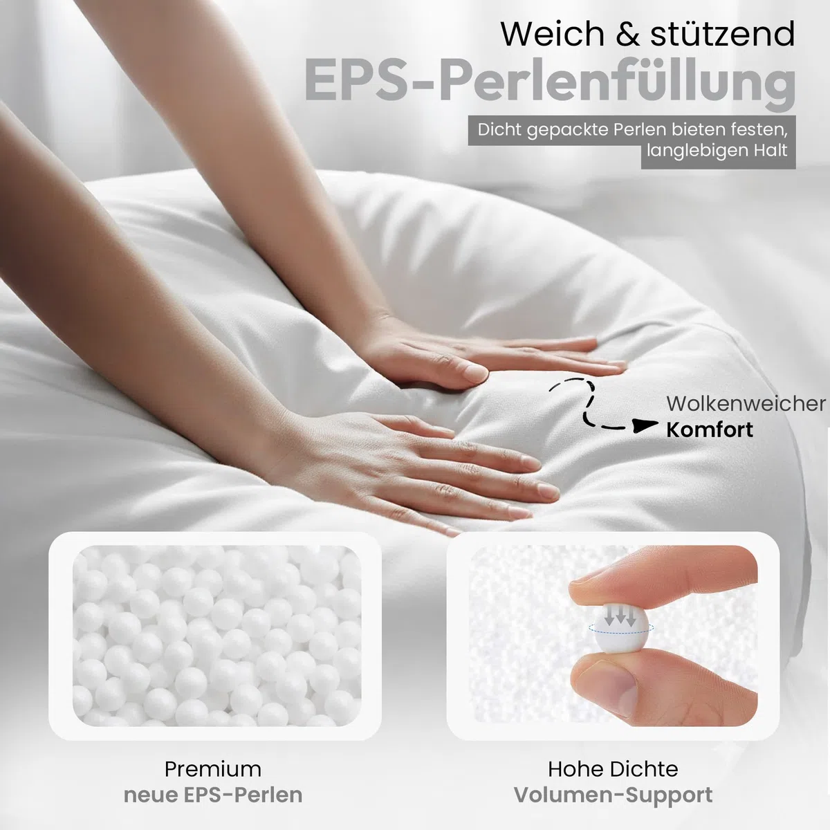 LAZY BAG Original EPS Perlen Sitzsackfüllung Sitzsack Styropor-Kügelchen Nachfüllpack Füllung für Sitzsäcke Sitzkissen Nackenkissen UVM. (100 Liter)
