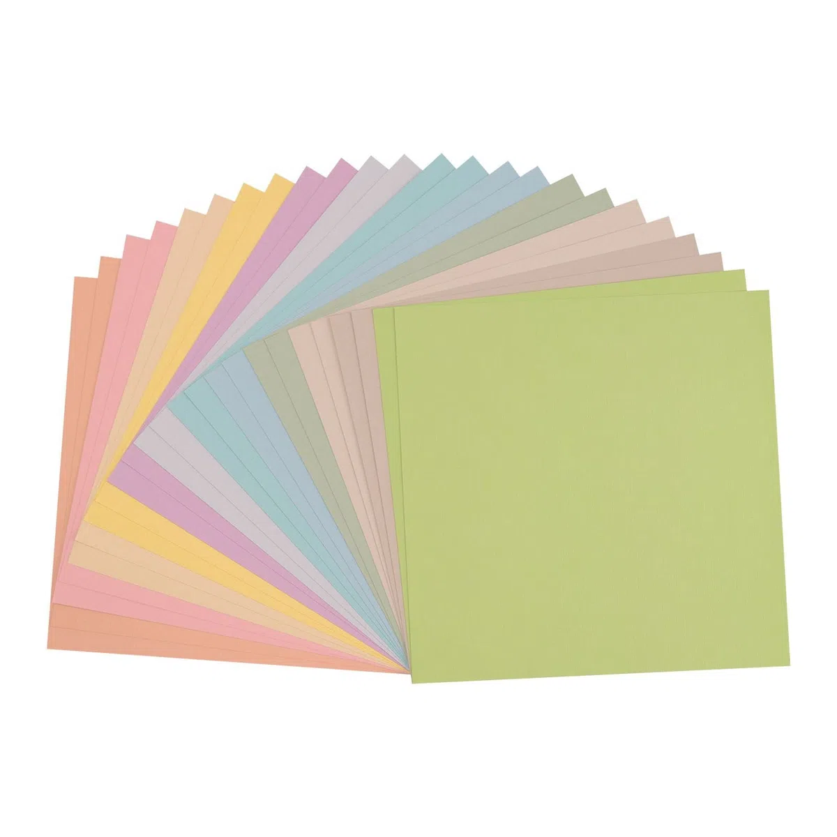 Vaessen Creative Florence Tonkarton Pastell - Bastelkarton 30,5 x 30,5 cm - Bastelpapier 24x mit 12 Farben - Scrapbook Papier für Karten Basteln, Stanzen und Papierbasteleien - Bastelset Textur