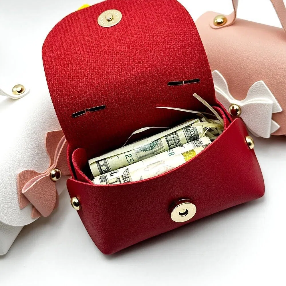 Einzigartige Überraschungs-Geldgeschenk-Mini-Tasche, Mini-Geschenktüten mit Griffen, Überraschungs-Geldbeutel, Spardose für Bargeld, Geburtstag, Geldgeschenkbox, Hochzeits-Spardose für Bargeld,