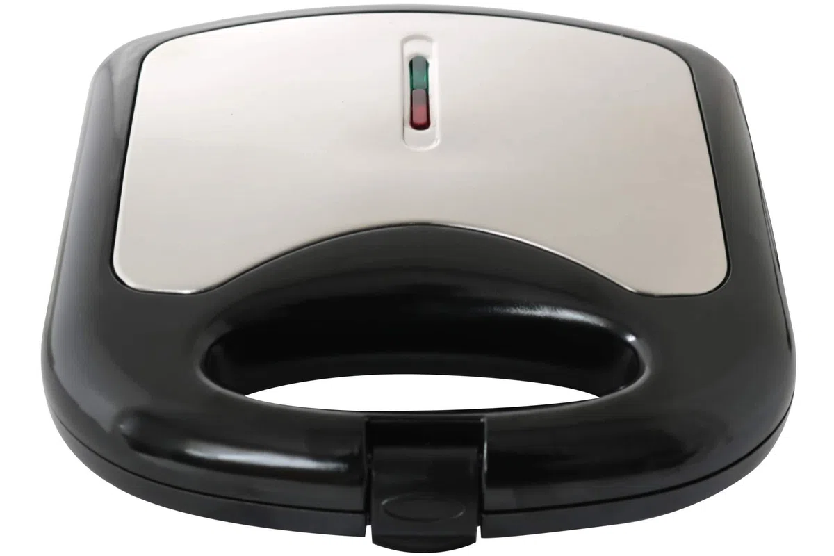 Deski Sandwichmaker 750 Watt Schwarz silber Sandwichtoaster Maker