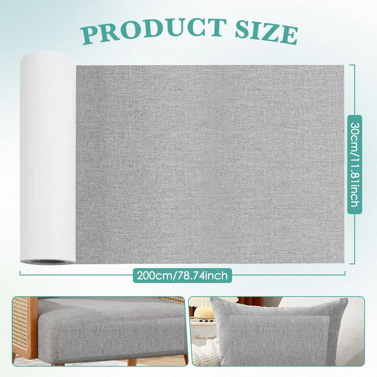 Stoffflicken selbstklebend，Leinen Reparatur Patches 30cm x2m Flicken selbstklebend Stoff - Reparaturflicken für Möbel, Sofa, Autositze, Bürostuhl und Polster