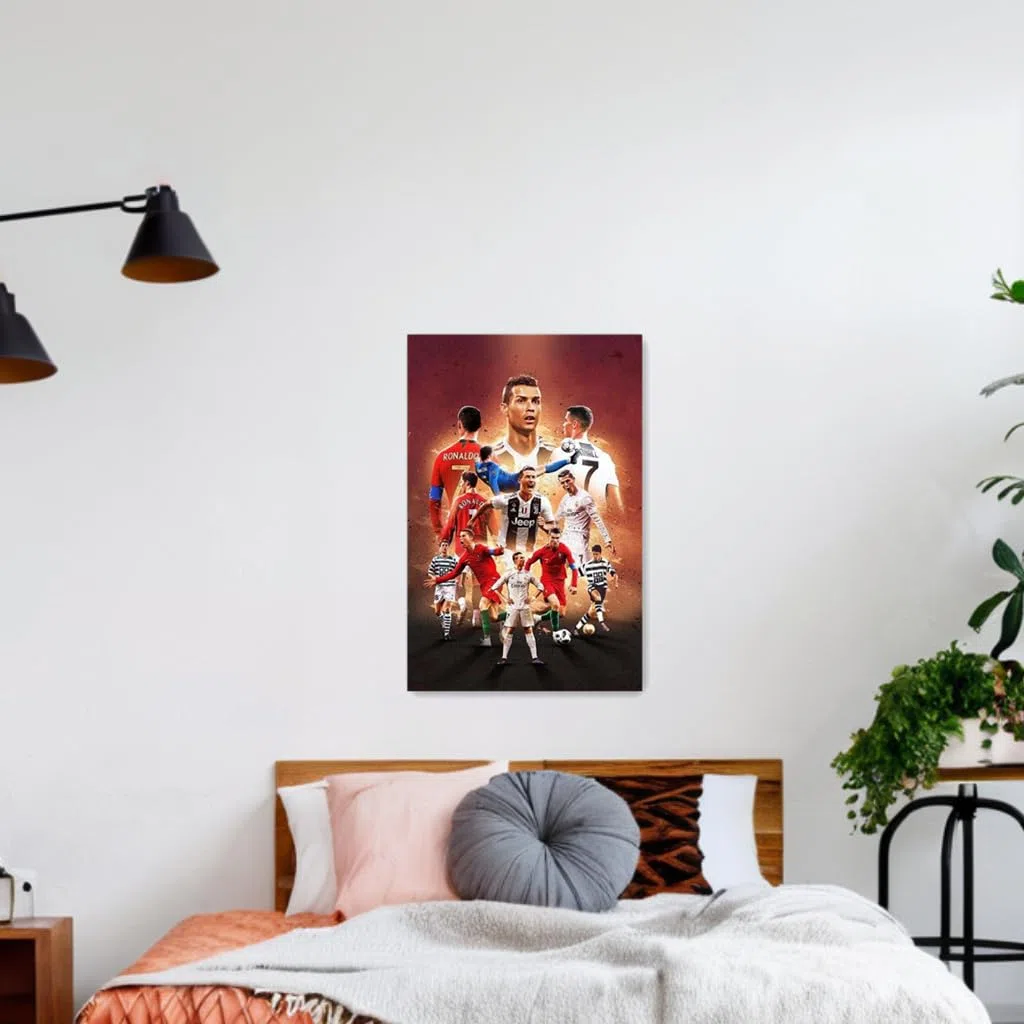 Generisch Fußballstar-Poster,Fußballstars Kunstdruck – Künstlerische Leinwand-Wanddekoration 40x60 cm(ohne Rahmen) (E)