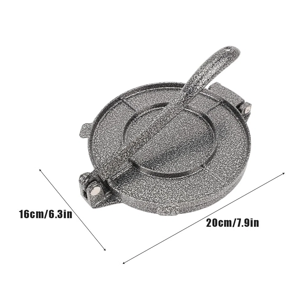 Tortilla Presse, 16cm Rund Teigpresse Aluminium | Chapati Maker Quesadilla Roti Presser Fladenbrotpresse Mexikanische Tacos Indische Italienische Küche Pizza Pfannkuchen