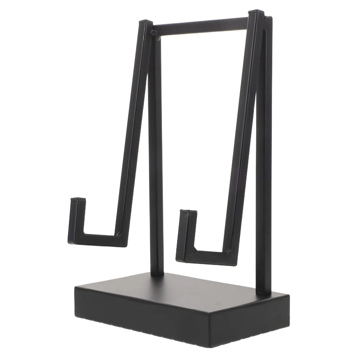 Dekorativer Metall Tellerständer Schwarz Stabiler Bilder und Buchständer aus Eisen Kompakte Tischstaffelei für Kunst Fotos und Platten Kratzfester Displayhalter für Wohnzimmer