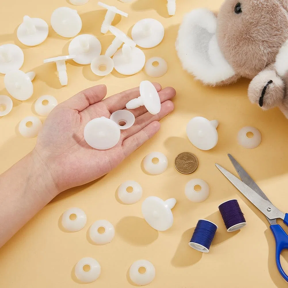 SUPERFINDINGS 16Satz Puppengelenke 16mm Sicherheitsgelenke Bewegliche Gelenke Kunststoffgelenke Für Amigurumi Häkelkörpergelenke Mit Unterlegscheiben Gliedmaßen Und Kopfgelenke