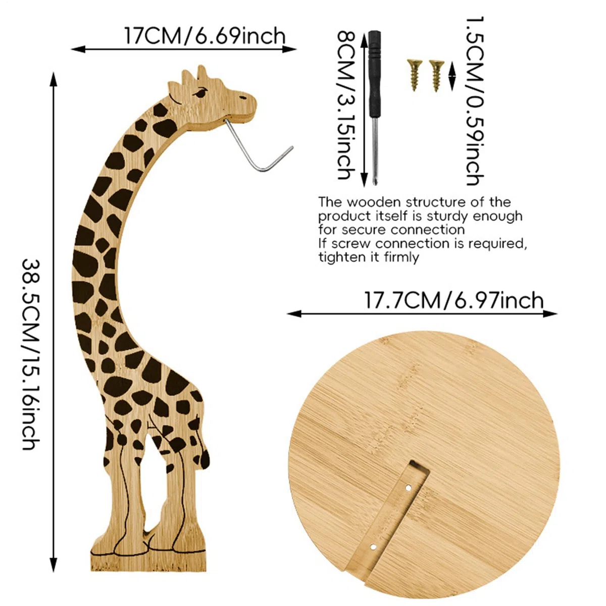Bananenaufhänger, Giraffenform, -Organizer, Bananenregal mit stabilem Design, Obstaufbewahrungsständer mit Anti-Kipp-Basis, Küchentheke, Werkzeug, Bananenhalter für Zuhause, Küche