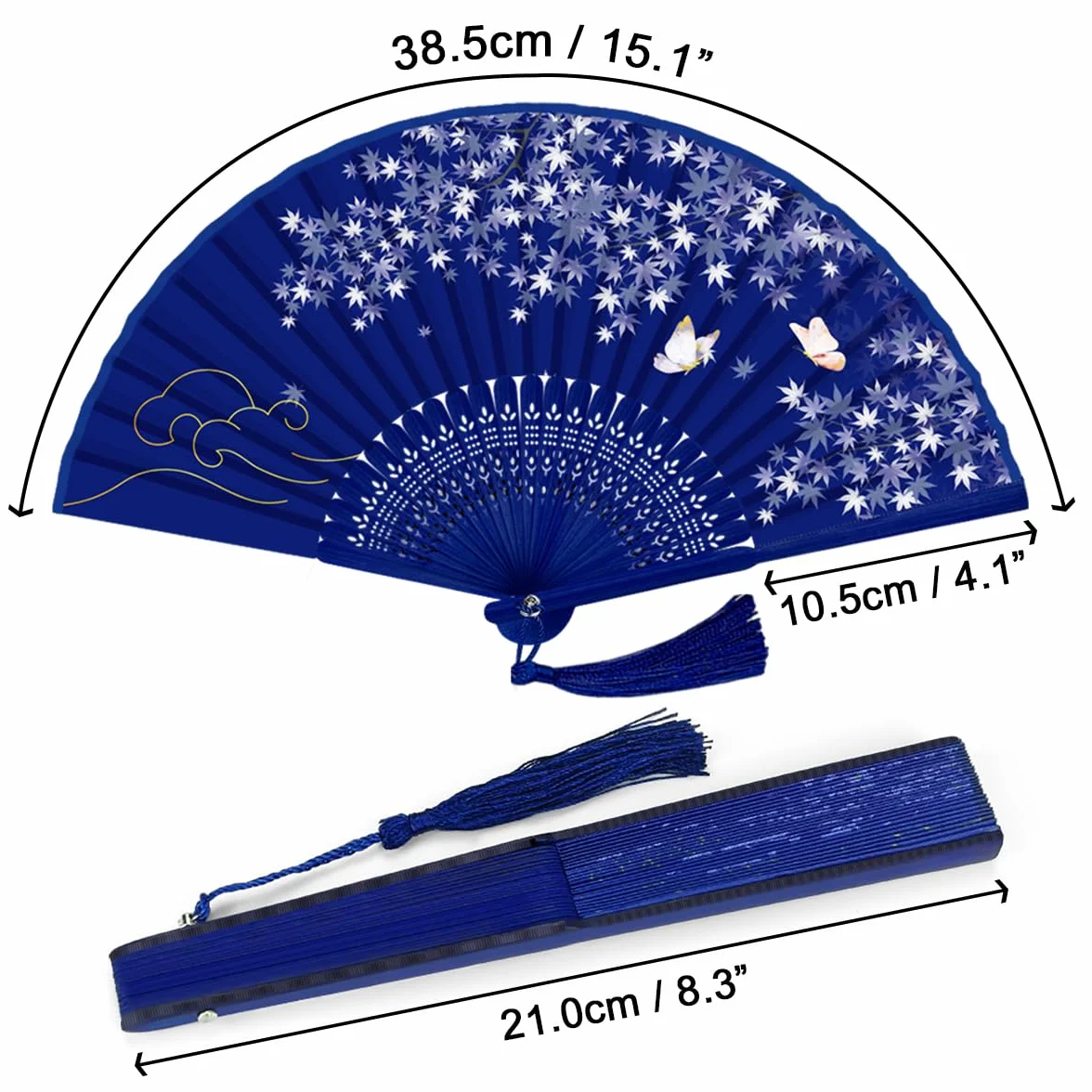 WEARXI Fächer Hochzeit – 4pack Handfächer, Fecher Sommer Hochzeit, Hand Fan Asiatische Deko für Geburttag, Party, Wedding, Fotografie, Wand Dekoration
