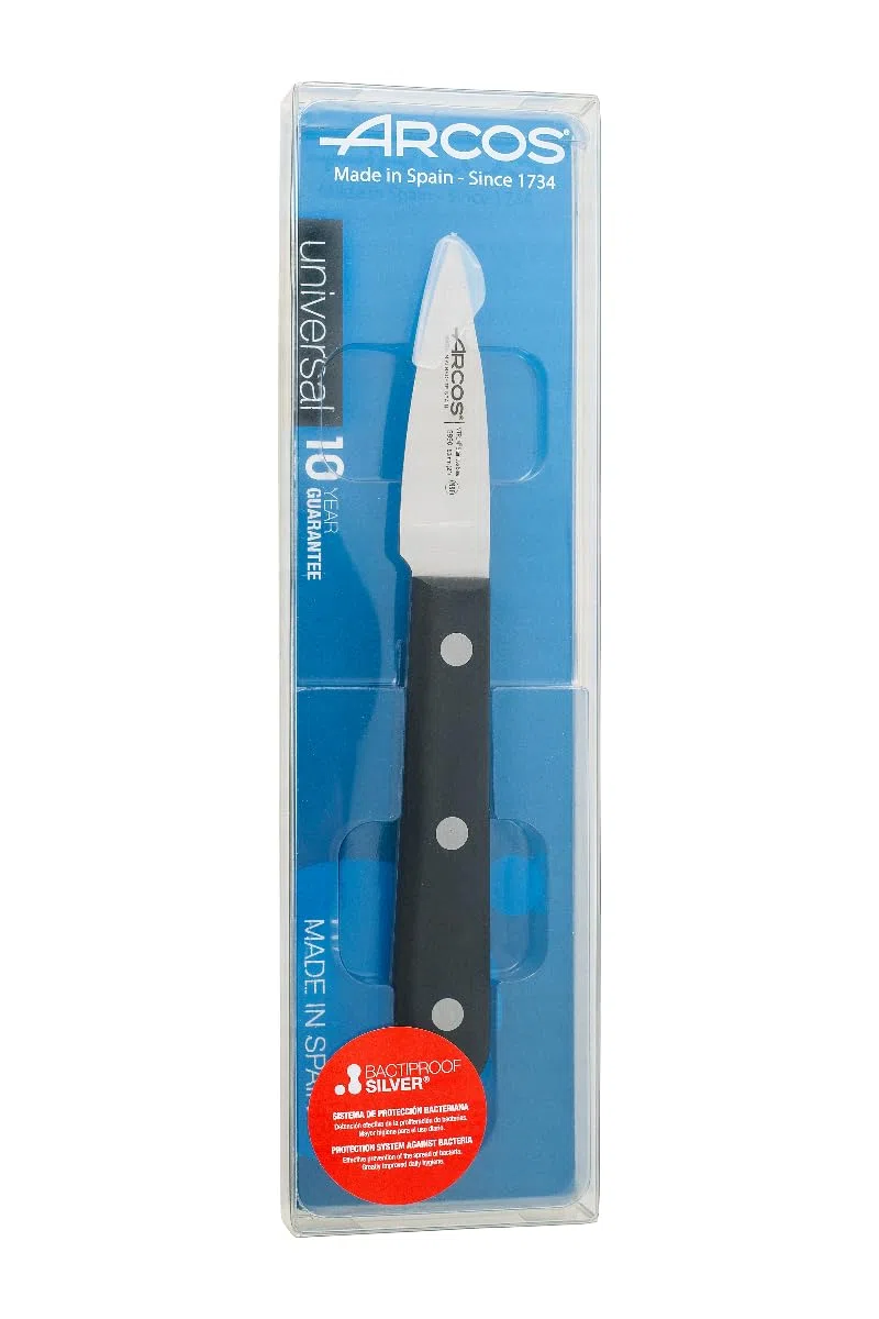 Arcos Austernmesser - Edelstahlklinge 60 mm - Chemikalien- und Temperaturbeständig - Schwarzer POM-Griff - Serie Universal