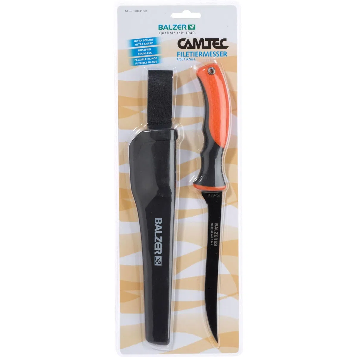Balzer CAMTEC Filetiermesser mit schwarzer Klinge