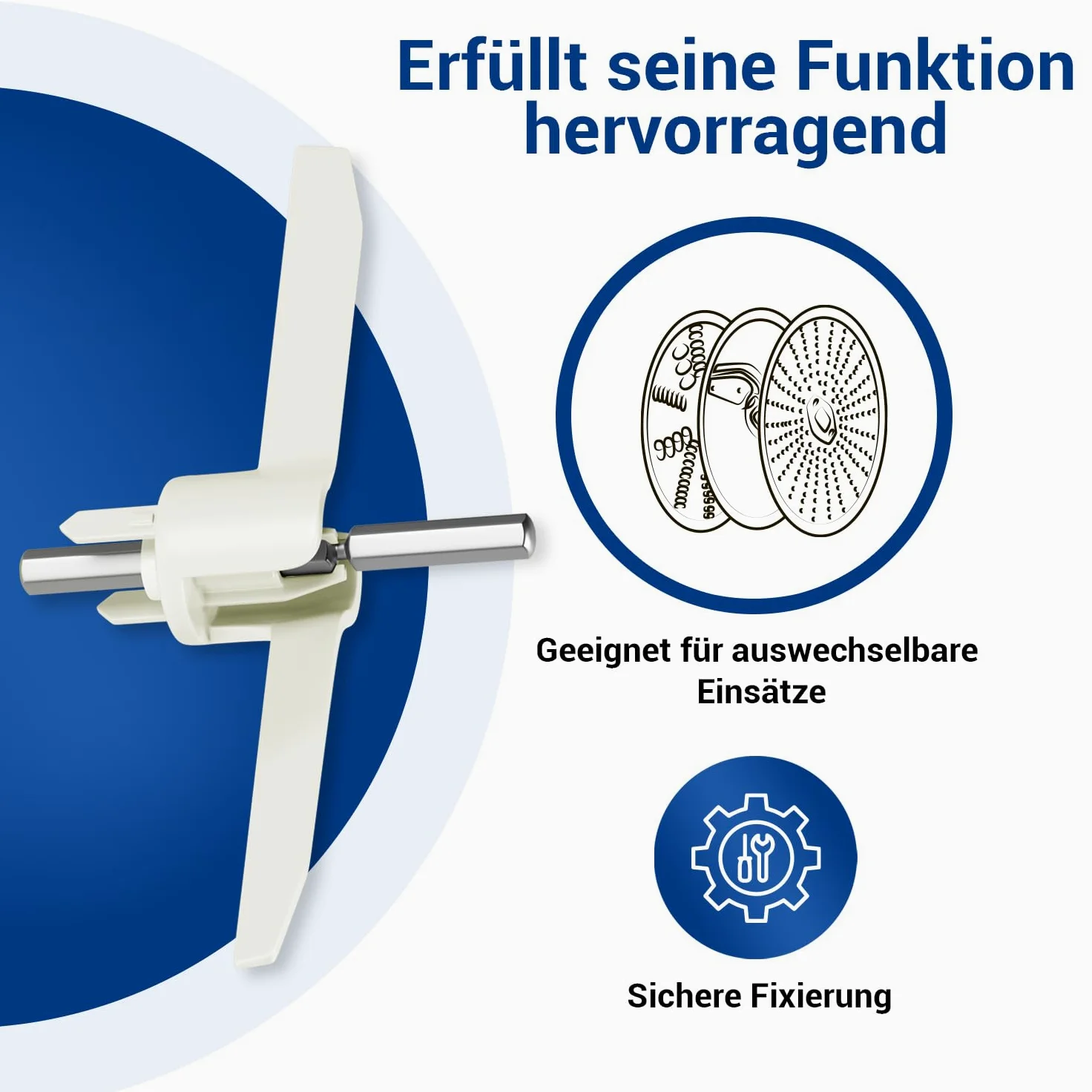 VIOKS Mitnehmer mit Ausräumflügel Ersatz für Bosch 00630760 630760 00621923 für Durchlaufschnitzler in Küchenmaschine MUM5 MUMS MUMV MUZ5 MUZ5DS MUZ5VL MUM58L20 & Bosch MUM 5 Zubehörteile
