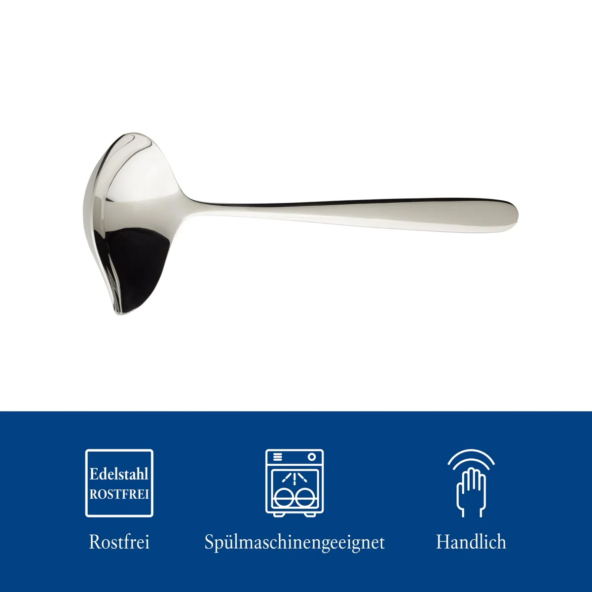 Villeroy & Boch – Daily Line Soßenlöffel, Spülmaschinenfest, Rostfrei, Soßenkelle, Soßenschöpfer, kleine Suppenkelle, kleine Kelle, Schöpflöffel, Edelstahl