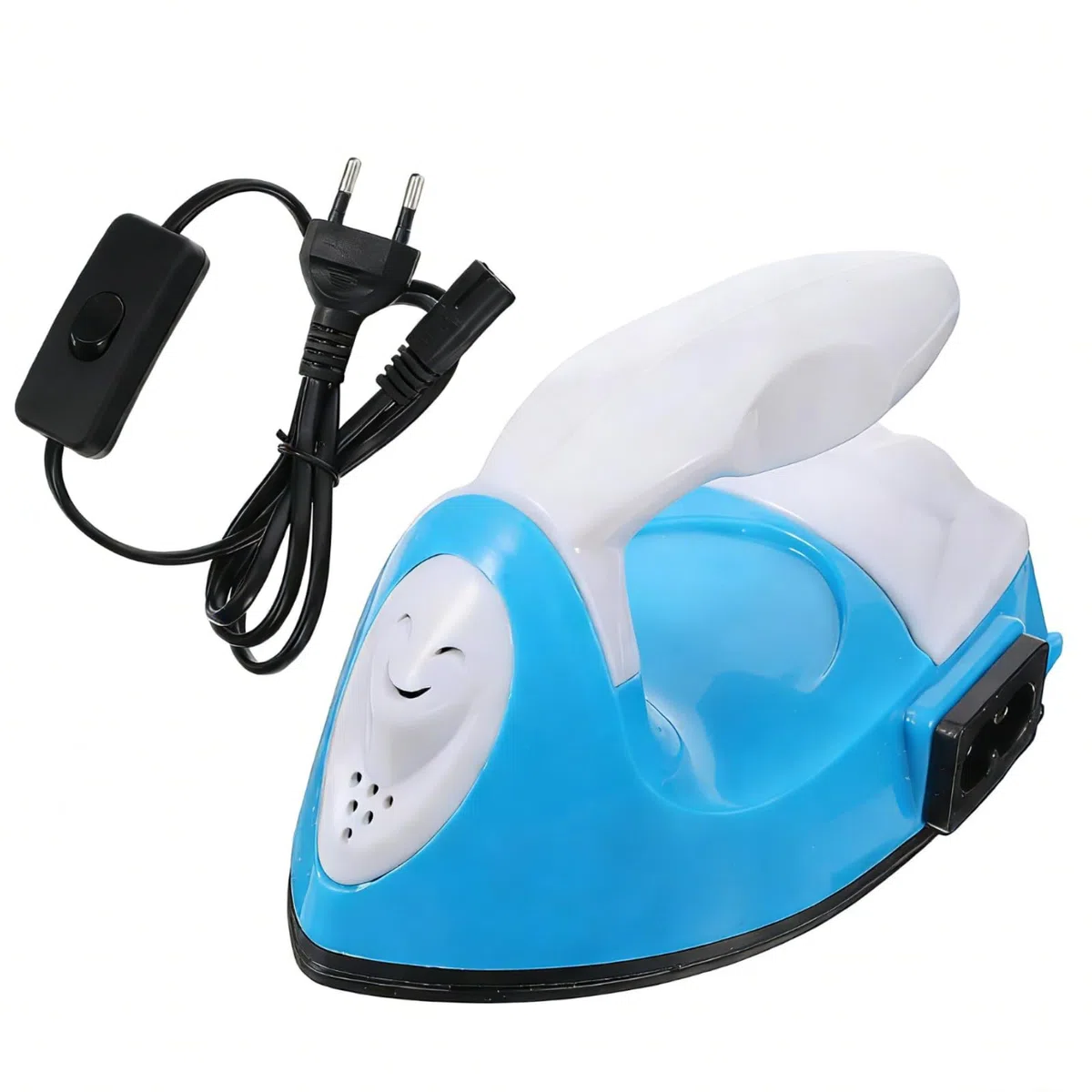 NOLITOY Mini Bügeleisen zum Nähen Kleines Bügeleisen für Bügelperlen 180°C Konstante Temperatur Tragbare Mini Heat Press für Plotter DIY Basteln Textiltransfer Reisebügeleisen Blau EU-Stecker 220V