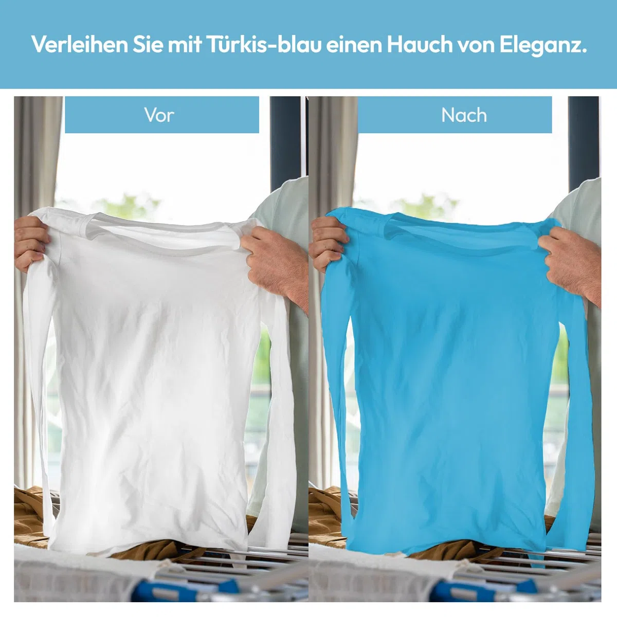 Haute Couture - Blau Textilfarbe - BlauTürkis - 350g - Alles-in-Einem - Gebrauchsfertig für Kleidung und Stoffe