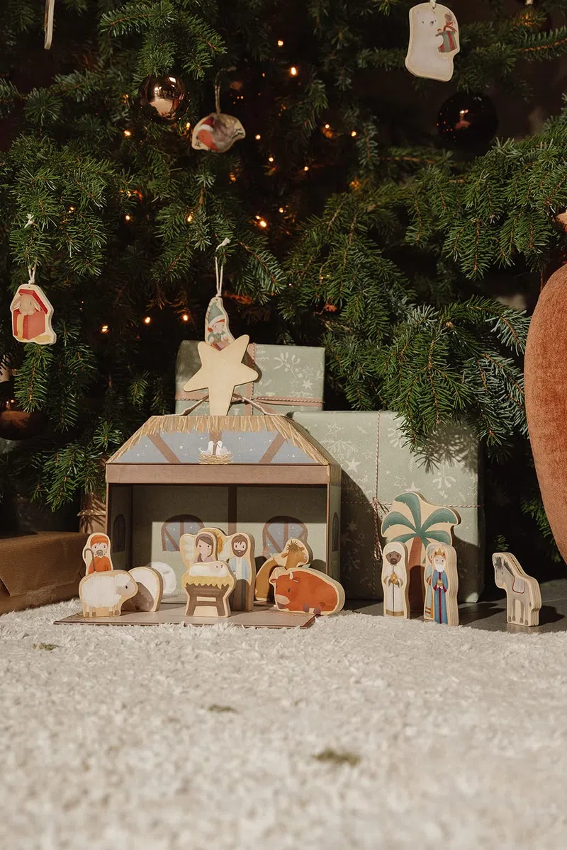 Little Dutch Krippe für Kinder mit Holzfiguren im Koffer - Weihnachten