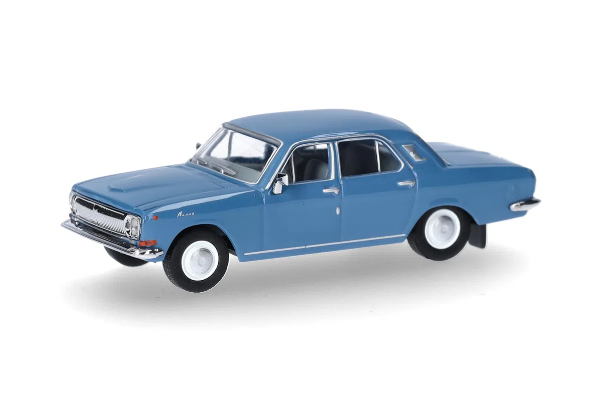 Herpa Modellauto Wolga M 24, Miniatur im Maßstab 1:87, Sammlerstück, Made in Germany, Modell aus Kunststoff