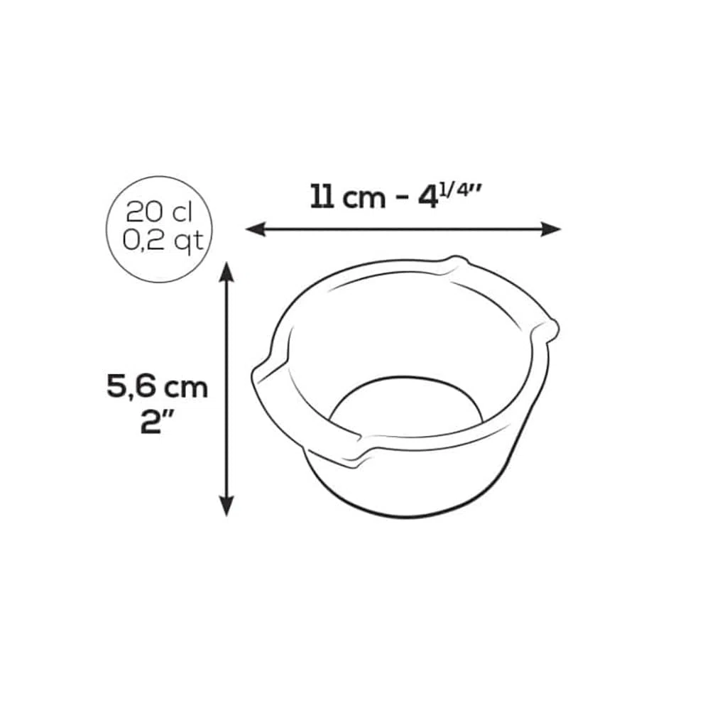 2er-Set Auflaufförmchen aus Keramik 200 ml, Ecru