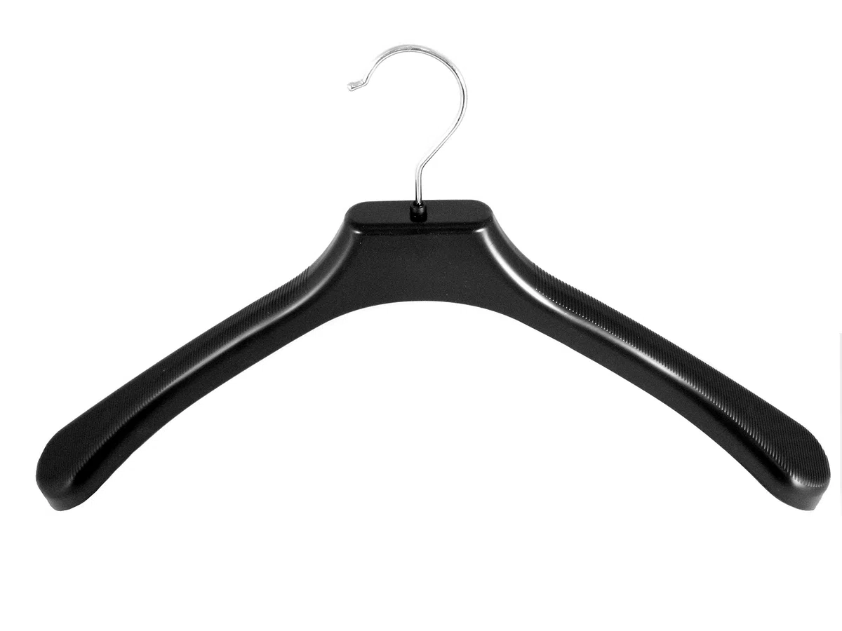 Kleiderbügel für Jacken & Mäntel, breit, XL, 48 cm, schwarz, NEU, 10 Stück | NEU