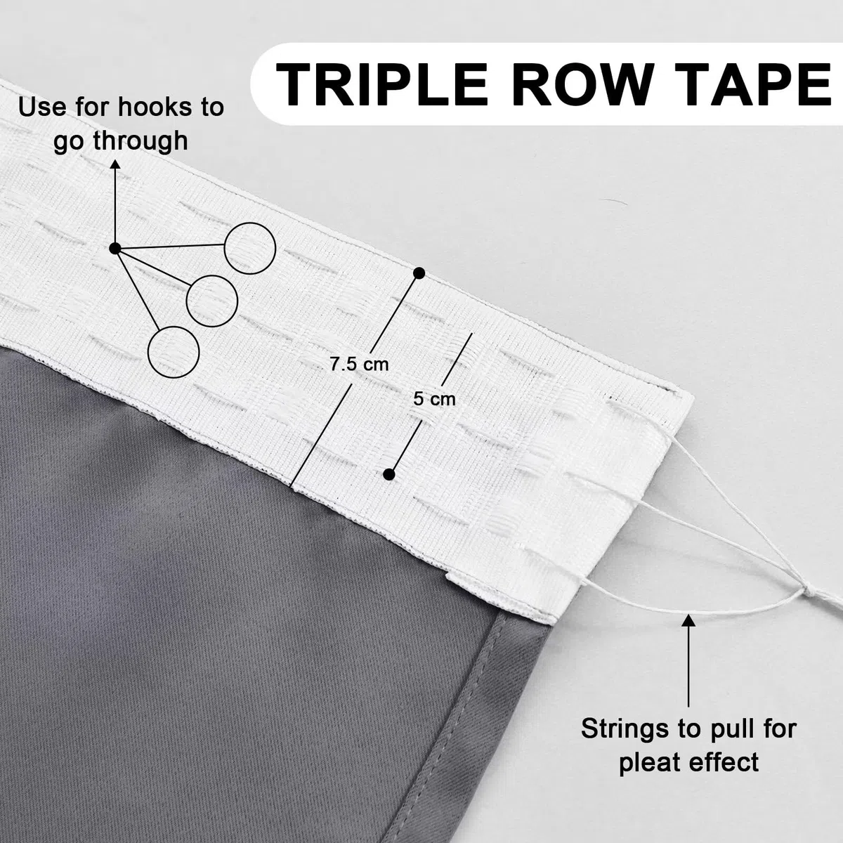 DWCN Gardinen Blickdicht Vorhänge mit Kräuselband 2er Set H175 x B140 cm, Verdunklungsvorhänge mit Vorhang-Krawatten, Vorhänge Wohnzimmer Schlafzimmer Thermogardine Kälteschutz Wämreisolierende, Grau