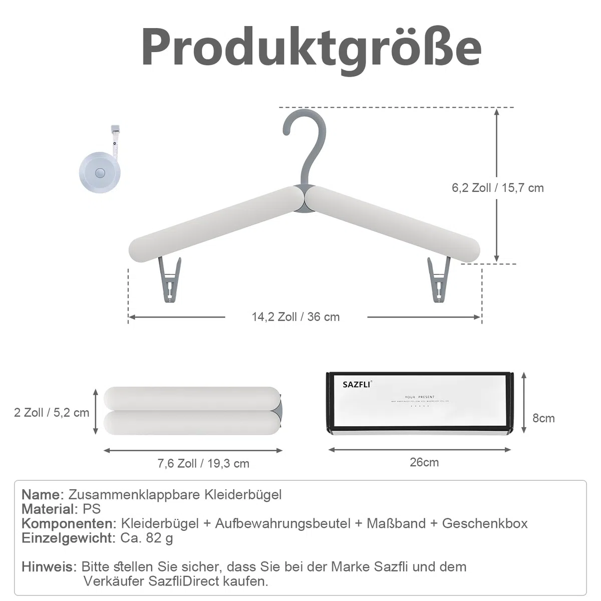 Reisebügel faltbar (4er Set) mit Aufbewahrungstasche – Platzsparende Kleiderbügel aus ABS-Kunststoff für Kreuzfahrt, Koffer & Zuhause (4 Farben)