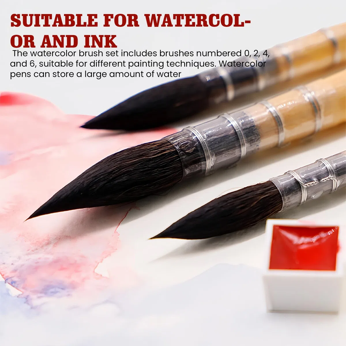 Chinesischer Kalligraphie-Pinsel,4 Stück Kalligraphie Pinsel,Kalligraphie Sumi Pinsel,Chinesischer Pinsel,Chinesische Pinsel-Set,Aquarellpinsel-Set Für Studenten,Künstler,Kalligraphie,Anfänger