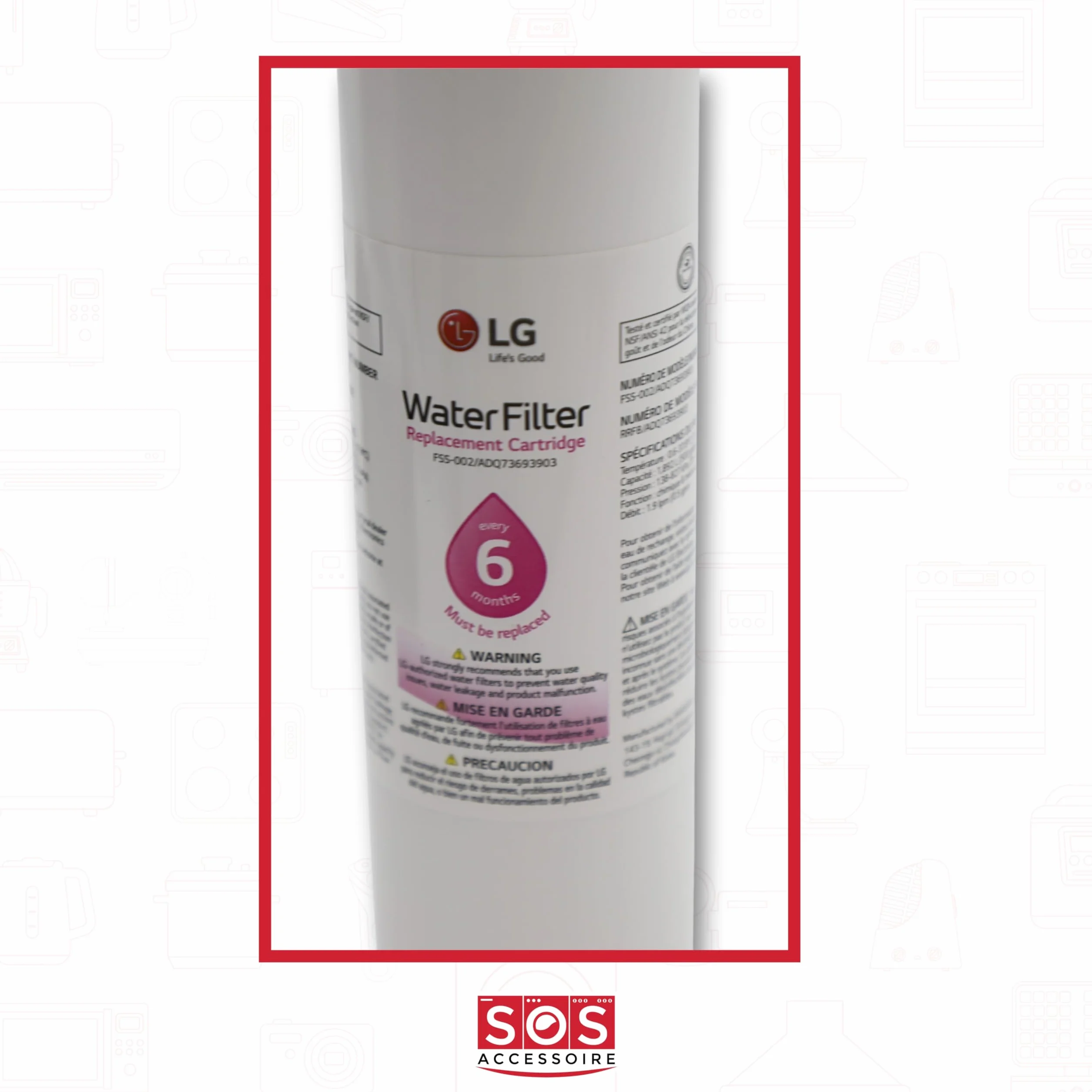 LG Electronics Wasserfilterpatrone LG BL9808 für Kühlschrank – 5231JA2012A